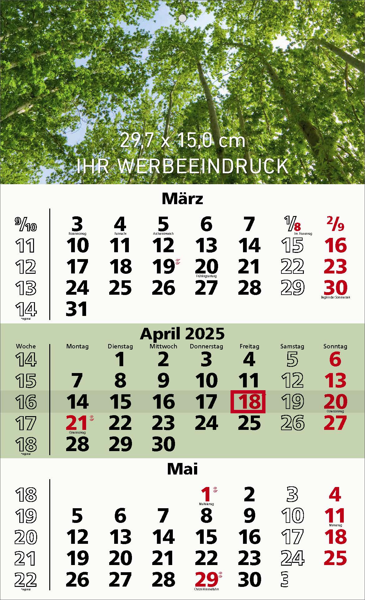 3-Monatskalender Augsburg
Deutsch grün
-BLAUER ENGEL-